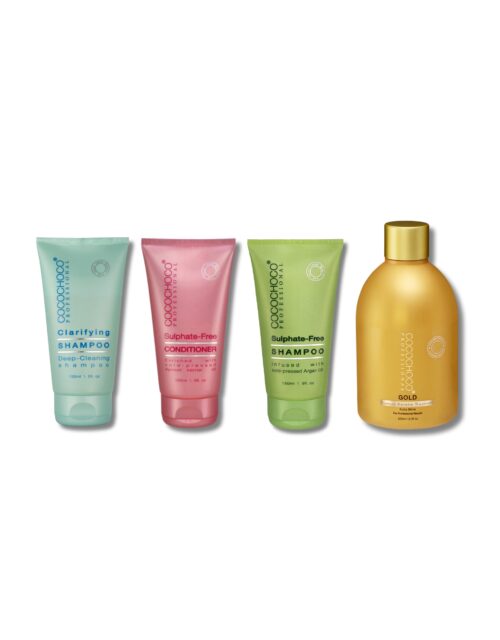 Clarifying Shampoo 150ml + Gold Keratine 250ml + Sulphate Free Shampoo 150ml + Sulphate Free Conditioner 150ml