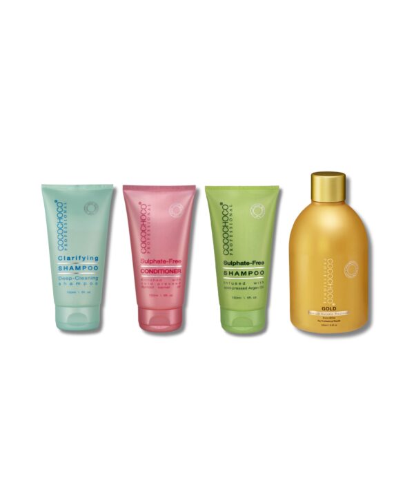 Clarifying Shampoo 150ml + Gold Keratine 250ml + Sulphate Free Shampoo 150ml + Sulphate Free Conditioner 150ml