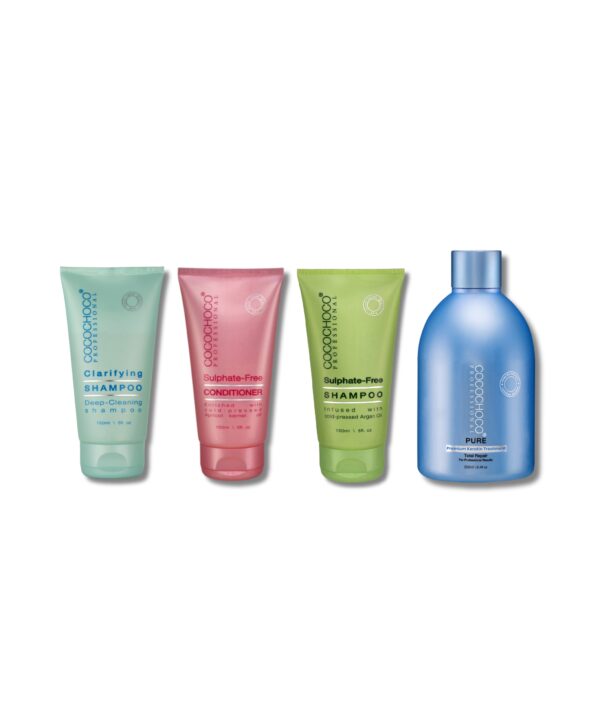 Clarifying Shampoo 150ml + Pure Keratine 250ml + Sulphate Free Shampoo 150ml + Sulphate Free Conditioner 150ml