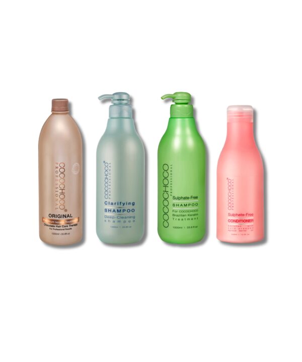 Clarifying Shampoo 1000ml + Original Keratine 1000ml + Sulphate Free Shampoo 1000ml + Sulphate Free Conditioner 400ml