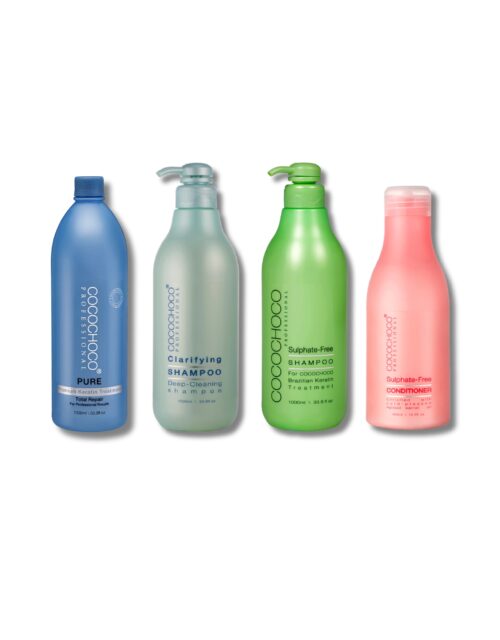 Clarifying Shampoo 1000ml + Pure Keratine 1000ml + Sulphate Free Shampoo 1000ml + Sulphate Free Conditioner 400ml